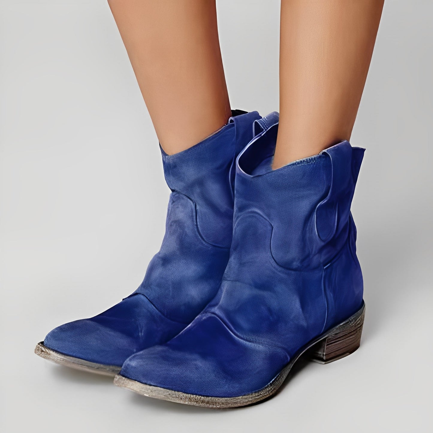 Adaline - Bottes cowboy vintage à petits talons pour femmes