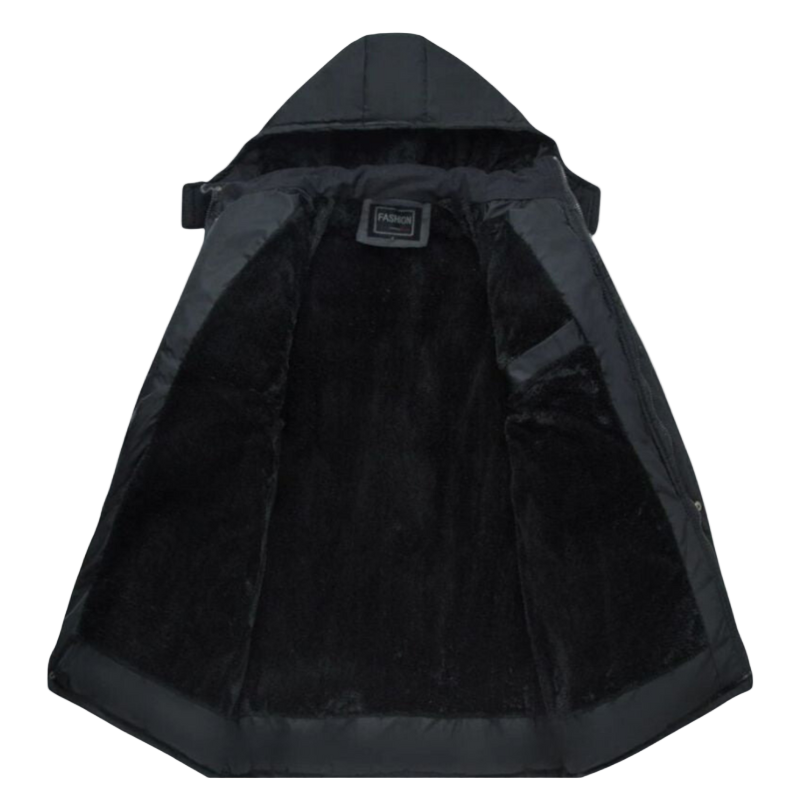 Hugo – Manteau d'hiver noir pour hommes