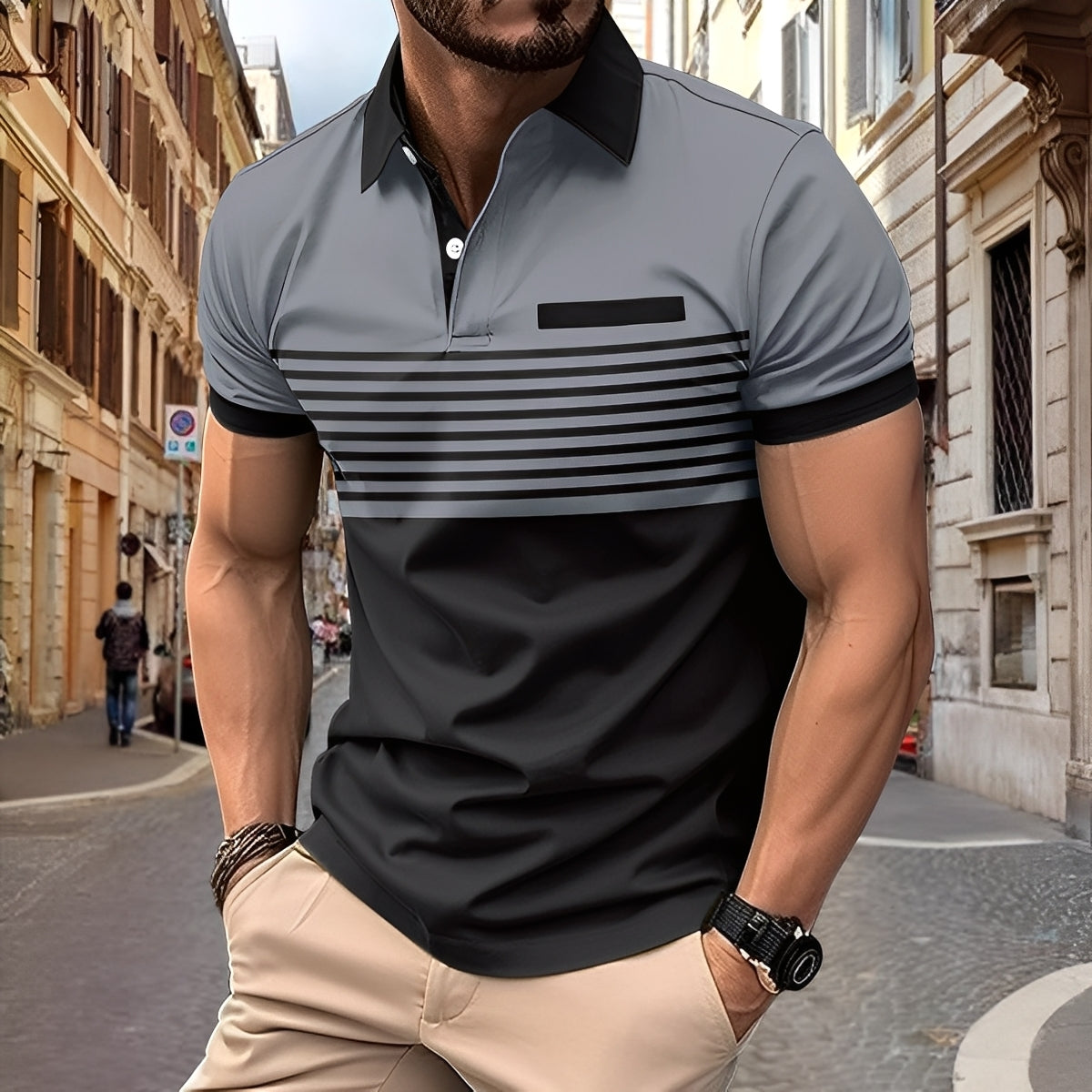 Rayden - Polo rayé élégant pour hommes