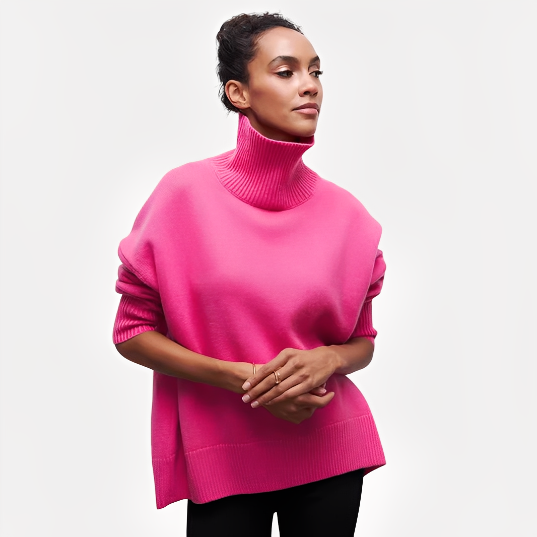 Margery - Grand pull à col montant pour femmes