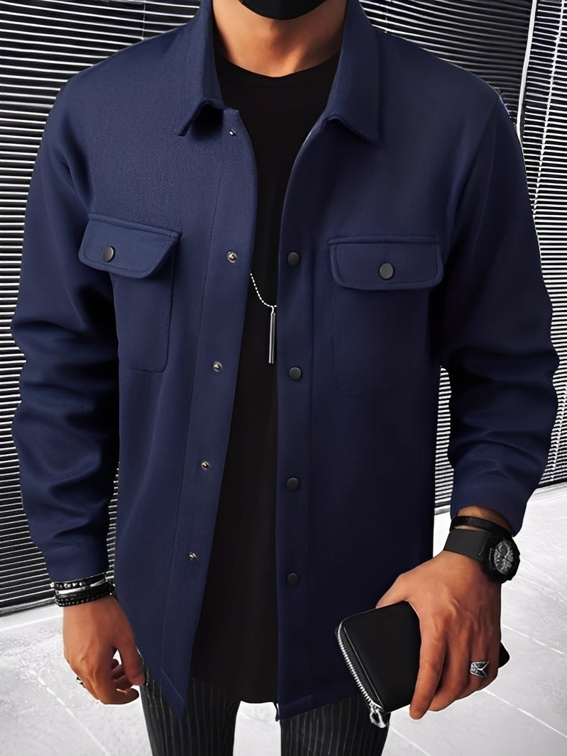 Francis - Veste à carreaux pour hommes avec poches, style décontracté