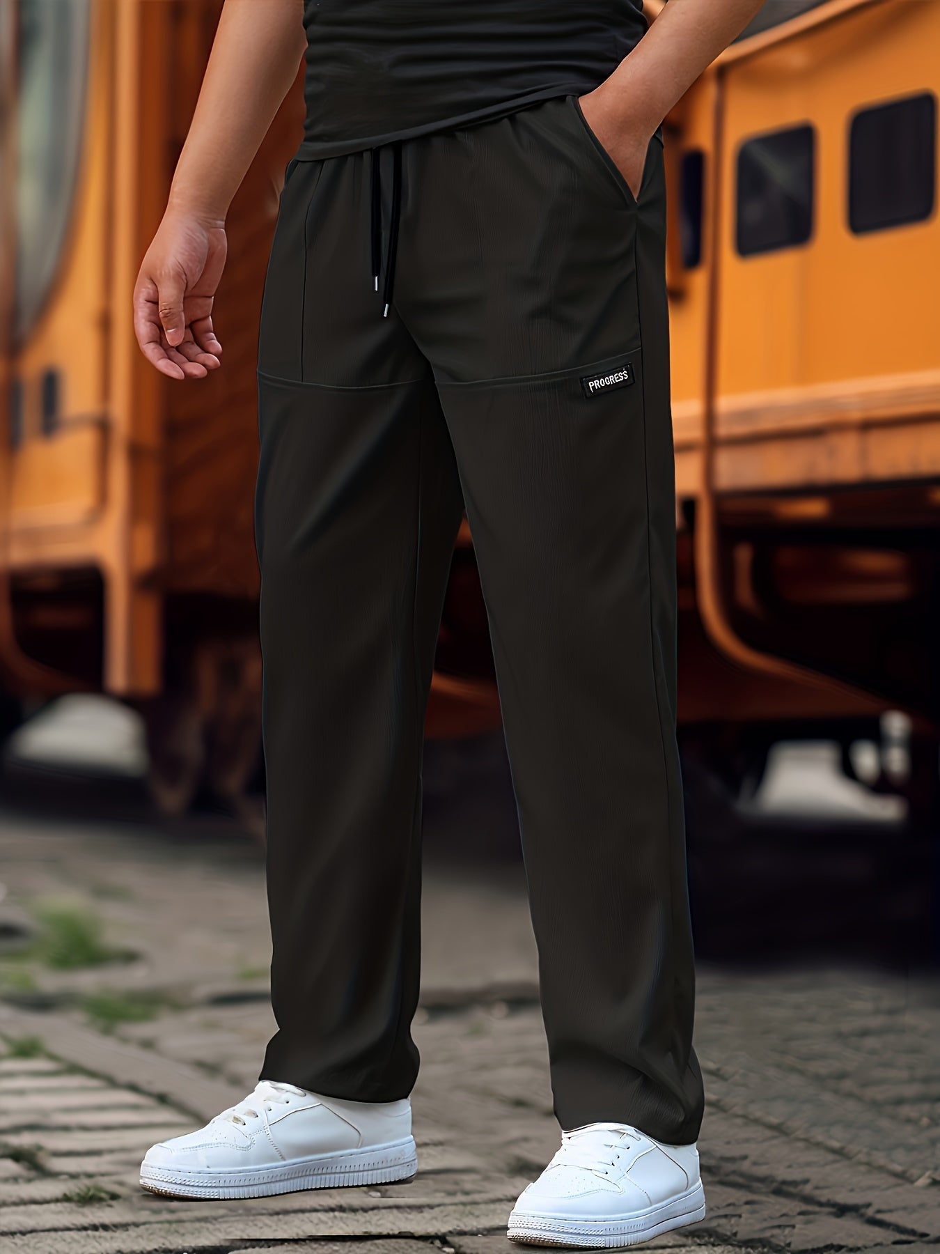 Esmund - Pantalon de jogging décontracté avec lien pour hommes