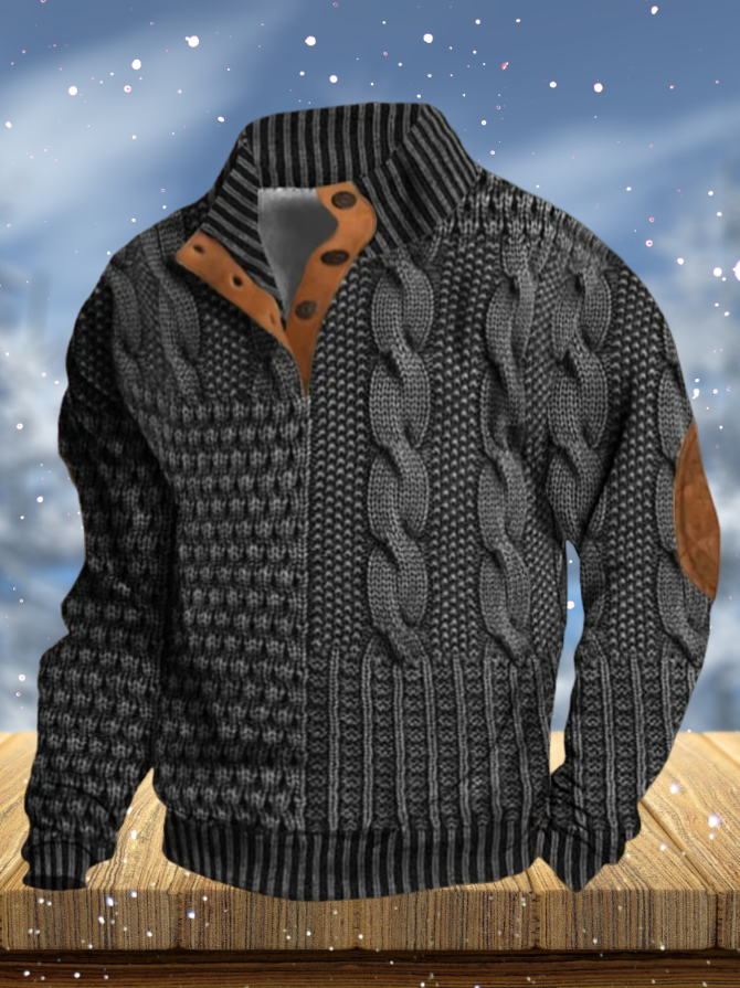 Apolo - T-shirt à Manches Longues avec Imprimé Tricot 3D