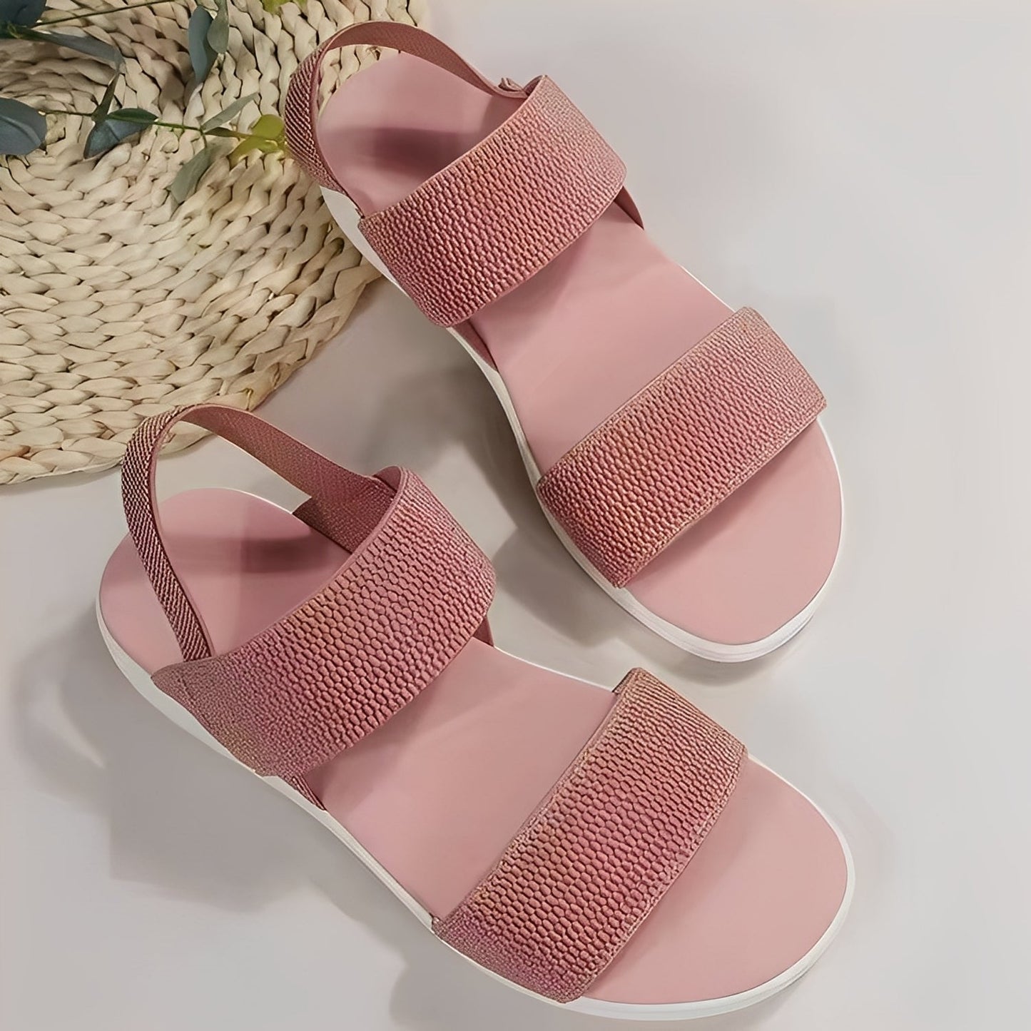 Jessika - Sandales plates casual en Flyknit pour femmes