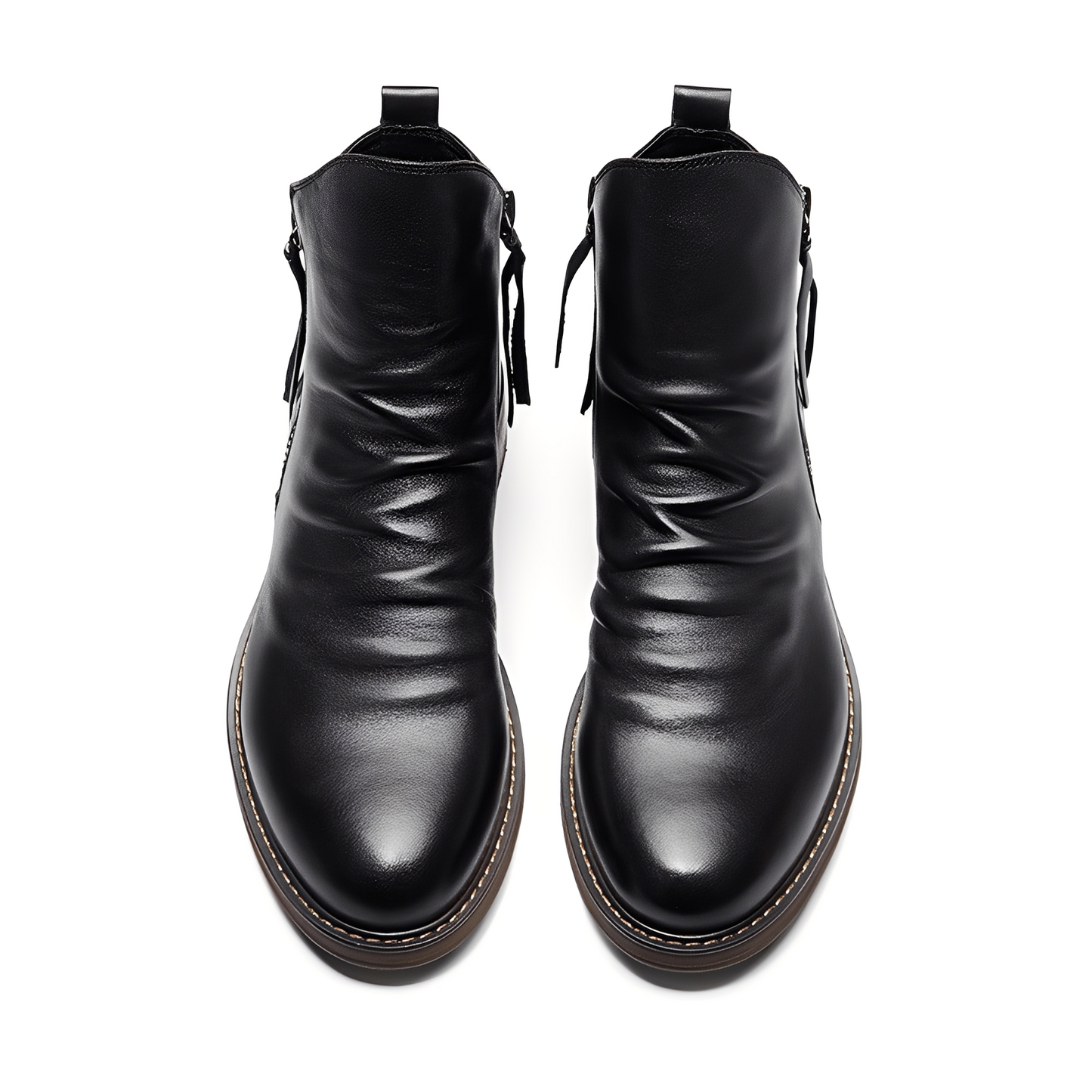Kerrick - Classic leather boots for men with zipper
