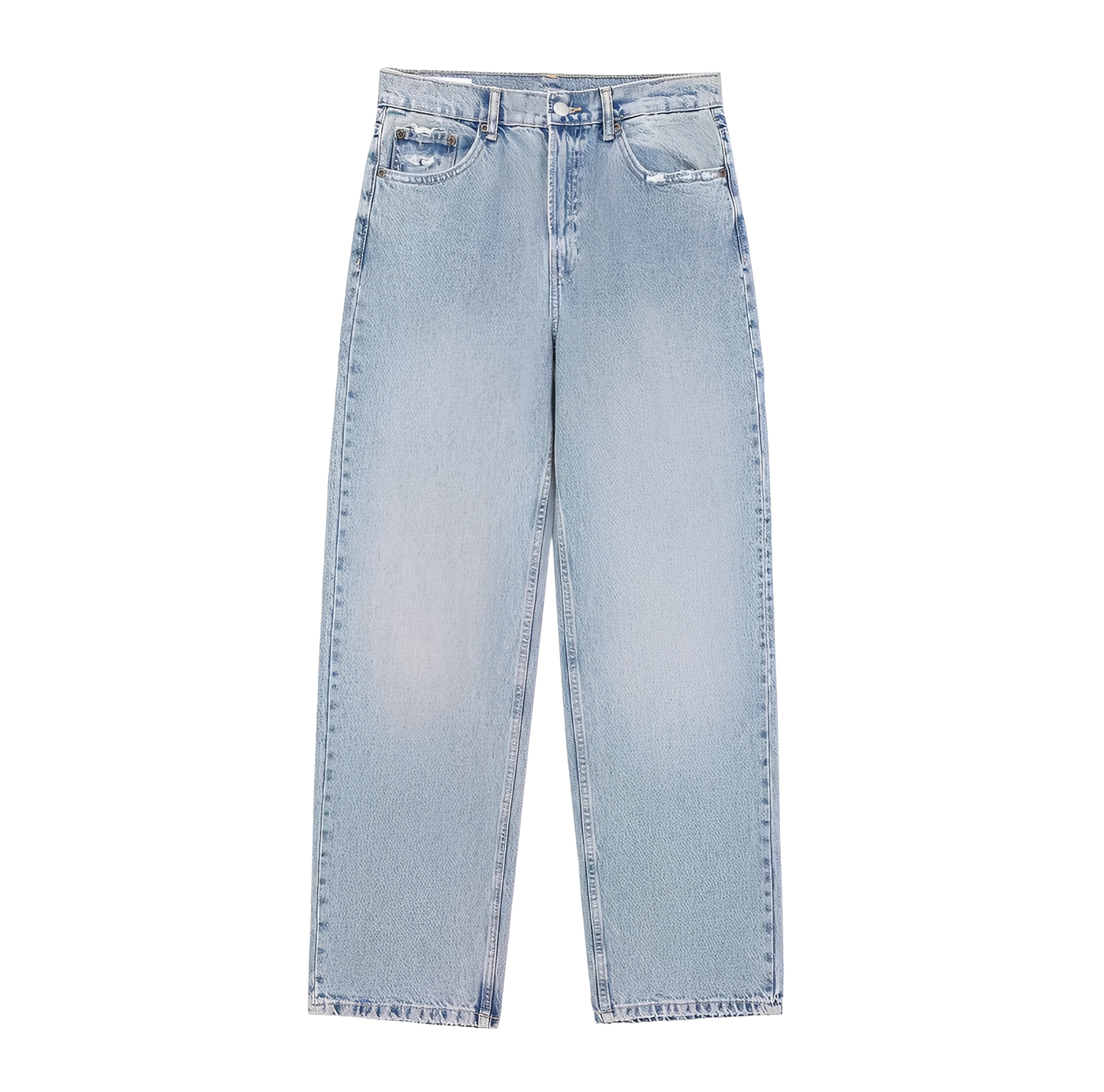 Lillian - Casual high-waisted trousers made of denim for women with tears