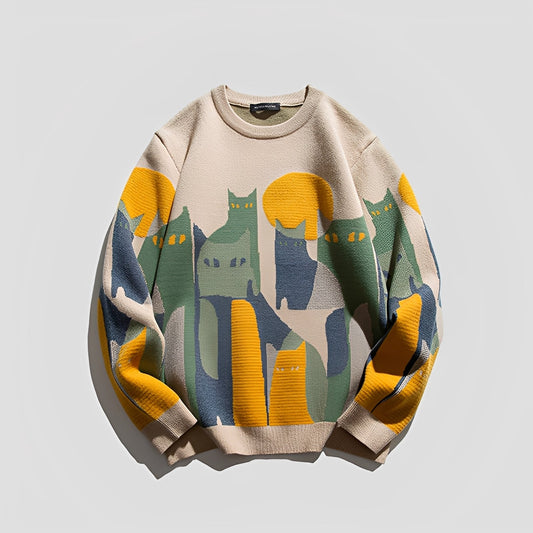 Davin - Pull stylé avec motif pour hommes