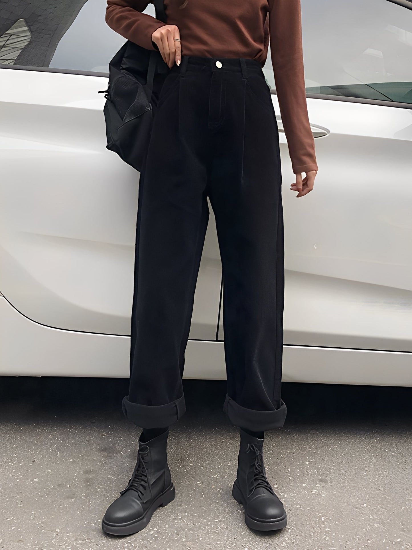 Shelbie - Pantalon ample en velours côtelé pour femmes