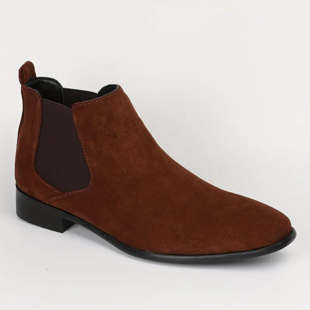 Dario – Bottines Chelsea en Cuir Véritable avec Petit Talon