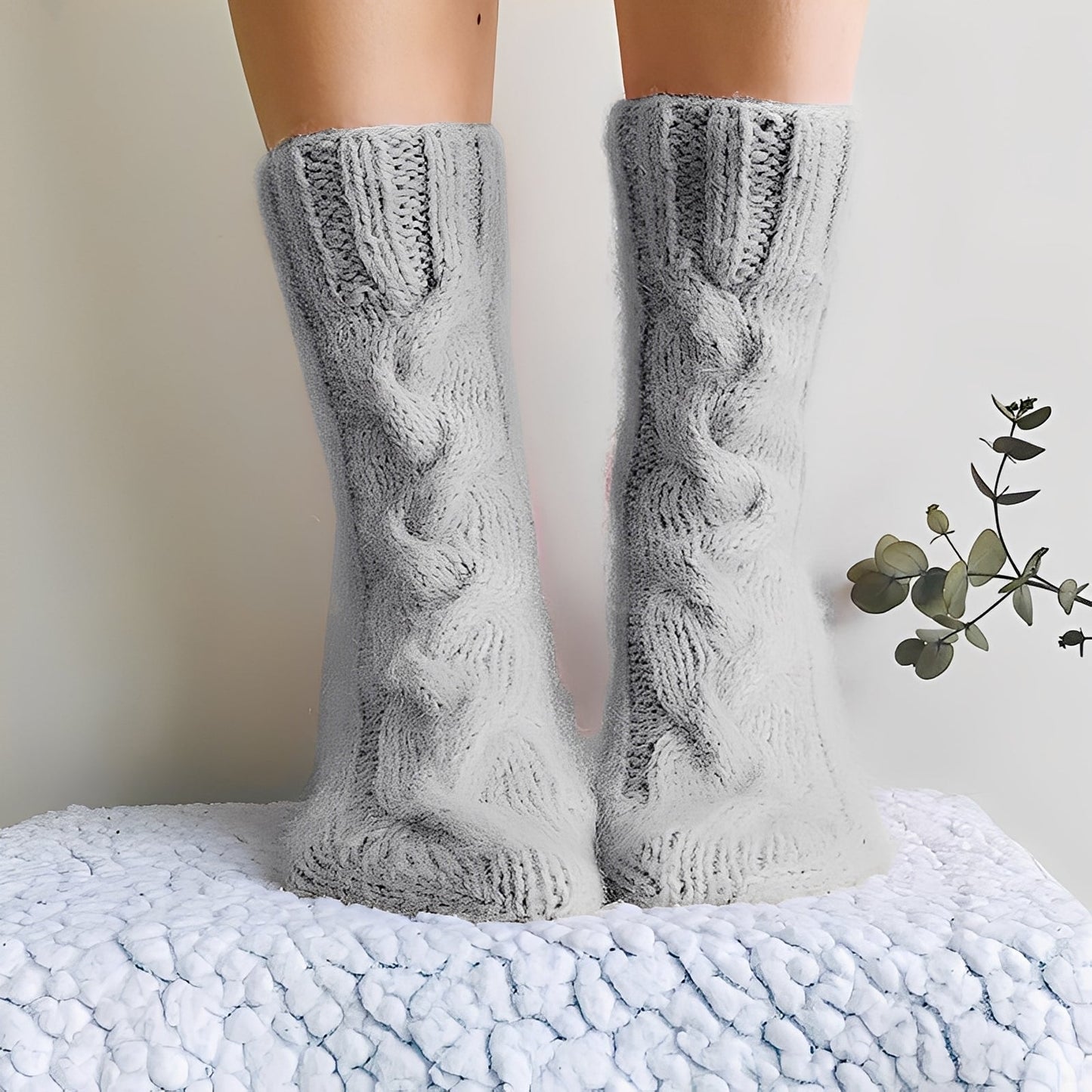 Dorothy - Chaussettes en laine tricotée chaudes pour femmes