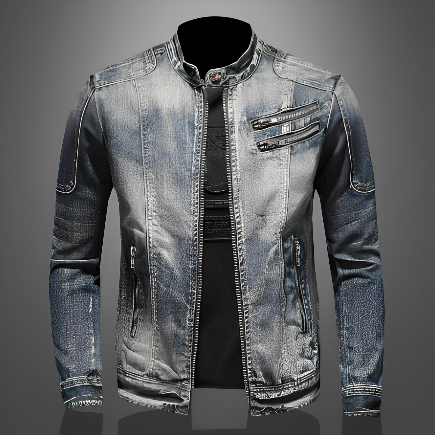 Lucas - Blouson en denim chic avec poches pour hommes