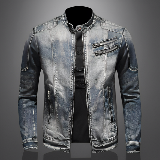 Lucas - Blouson en denim chic avec poches pour hommes