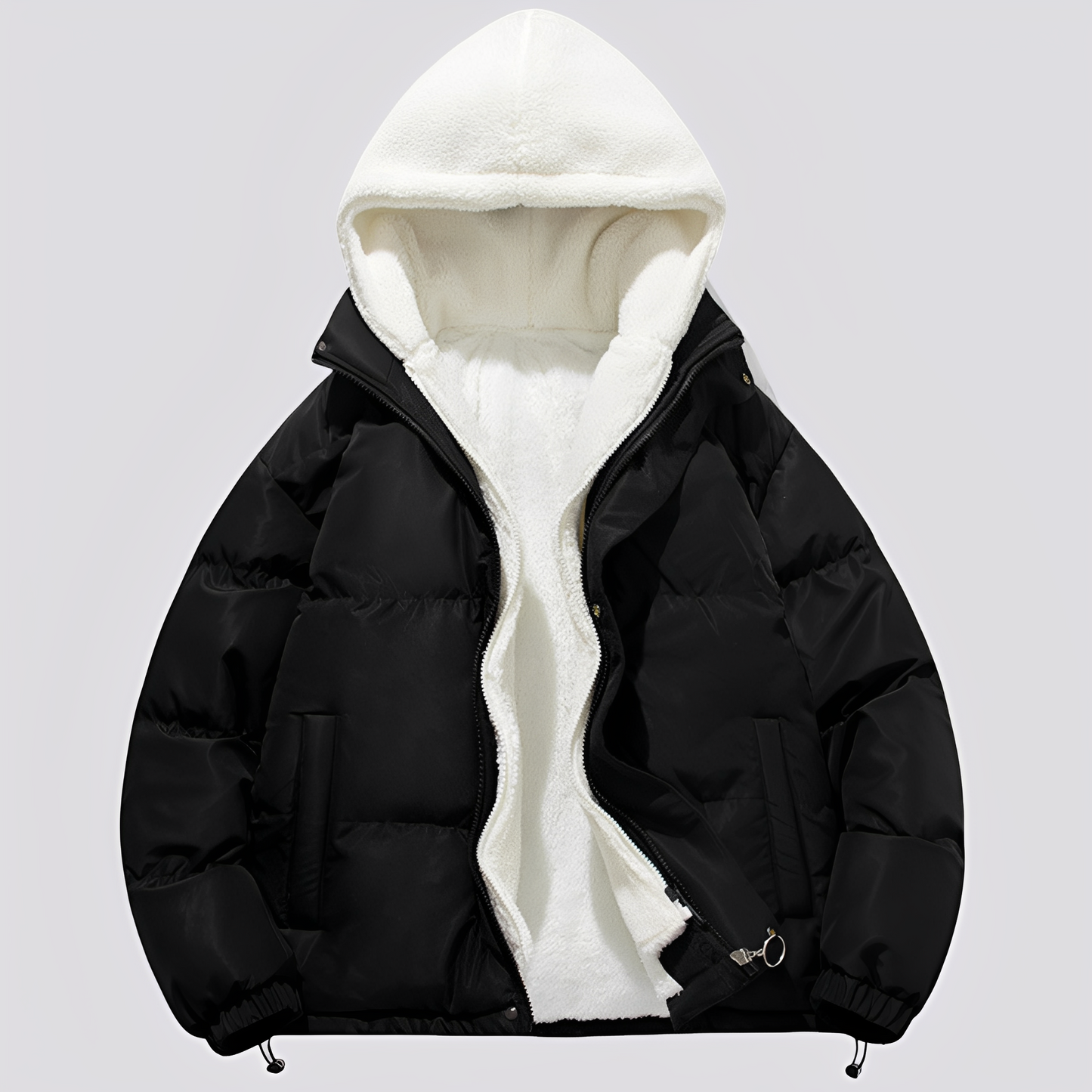 Gary - Warm jacket with hood and zipper for men