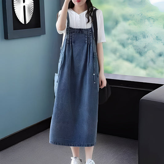 Kelsey - Robe en jean relax avec poches pour femmes