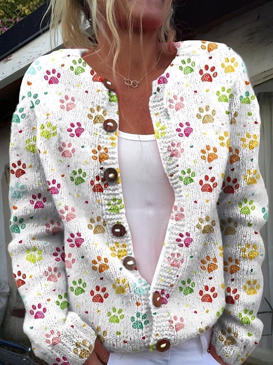 Kandace - Cardigan tendance avec motif floral pour femmes