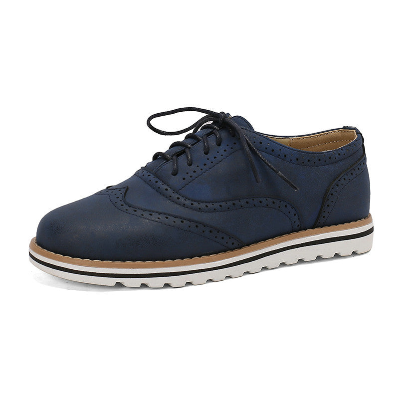 Gemma - Chaussures Derby en daim pour femmes, style décontracté
