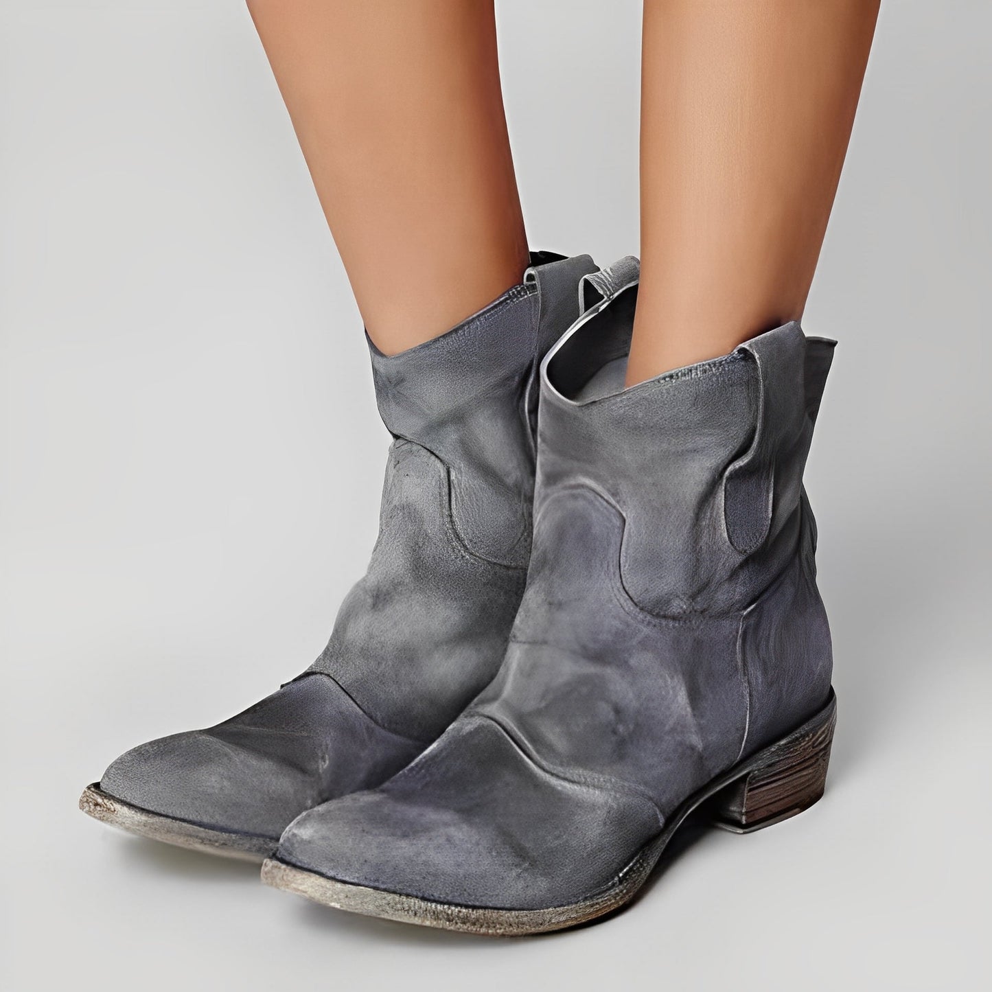 Adaline - Bottes cowboy vintage à petits talons pour femmes