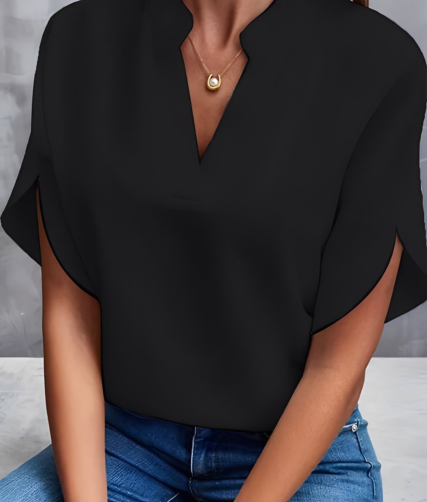 Chantelle - Chemisier femme à col en V et allure simple