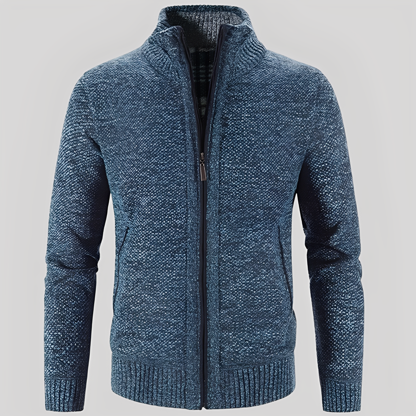 Kelvin - Cardigan Simple avec Fermeture Éclair pour Hommes