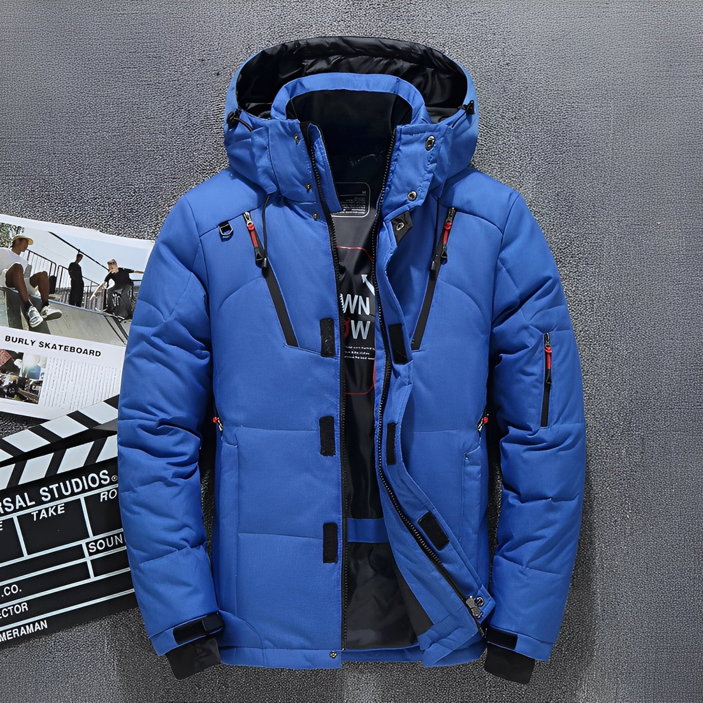 Damian - Veste à capuche moderne avec plusieurs poches pour hommes