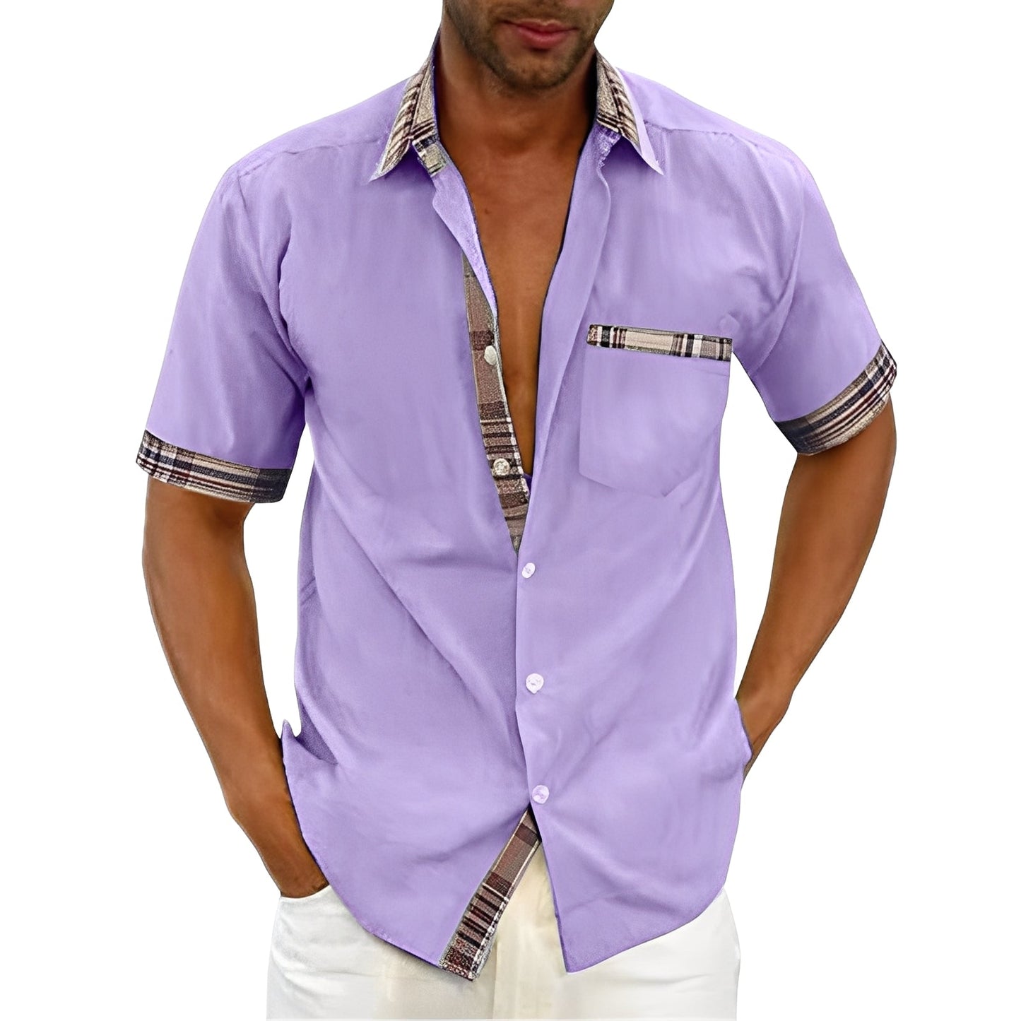 Marvin - Chemise Décontractée à Manches Courtes pour Hommes