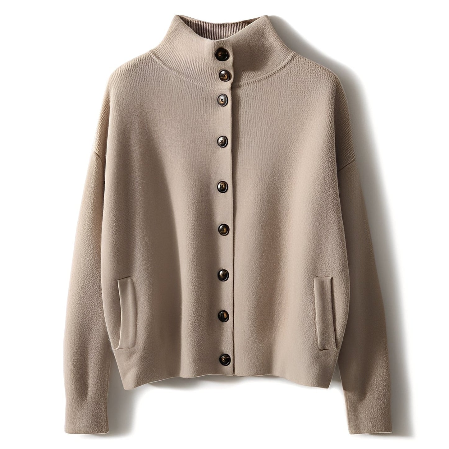 Evelynn - Pull tricoté chic avec col haut pour femmes