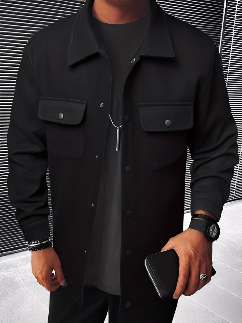 Francis - Veste à carreaux pour hommes avec poches, style décontracté