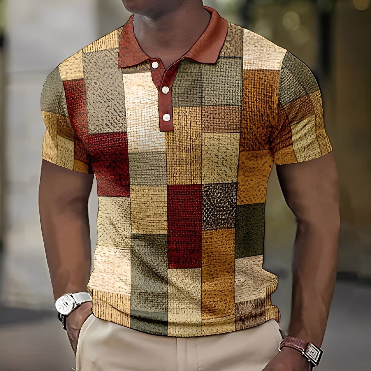Reginald - Polo homme multicolore chic