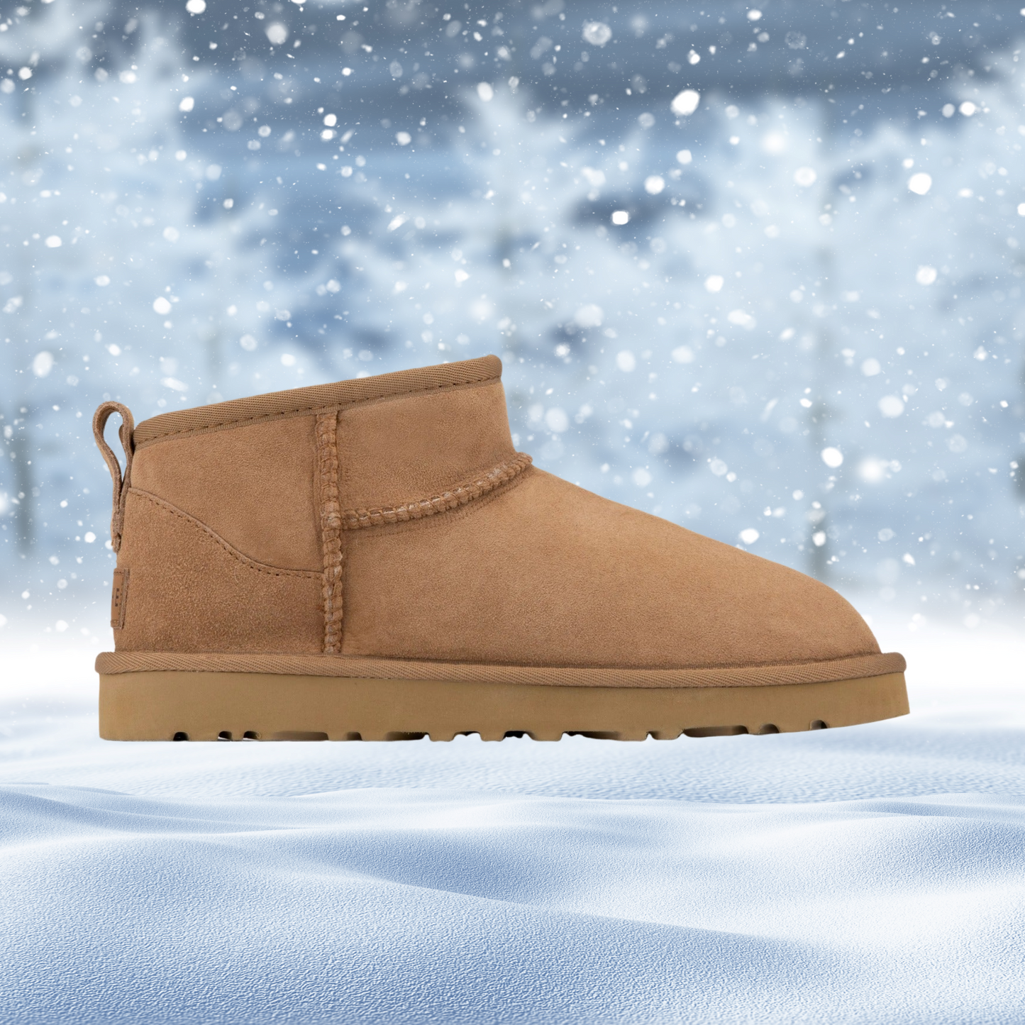 Alva - Bottines d'hiver courtes en cuir véritable mat