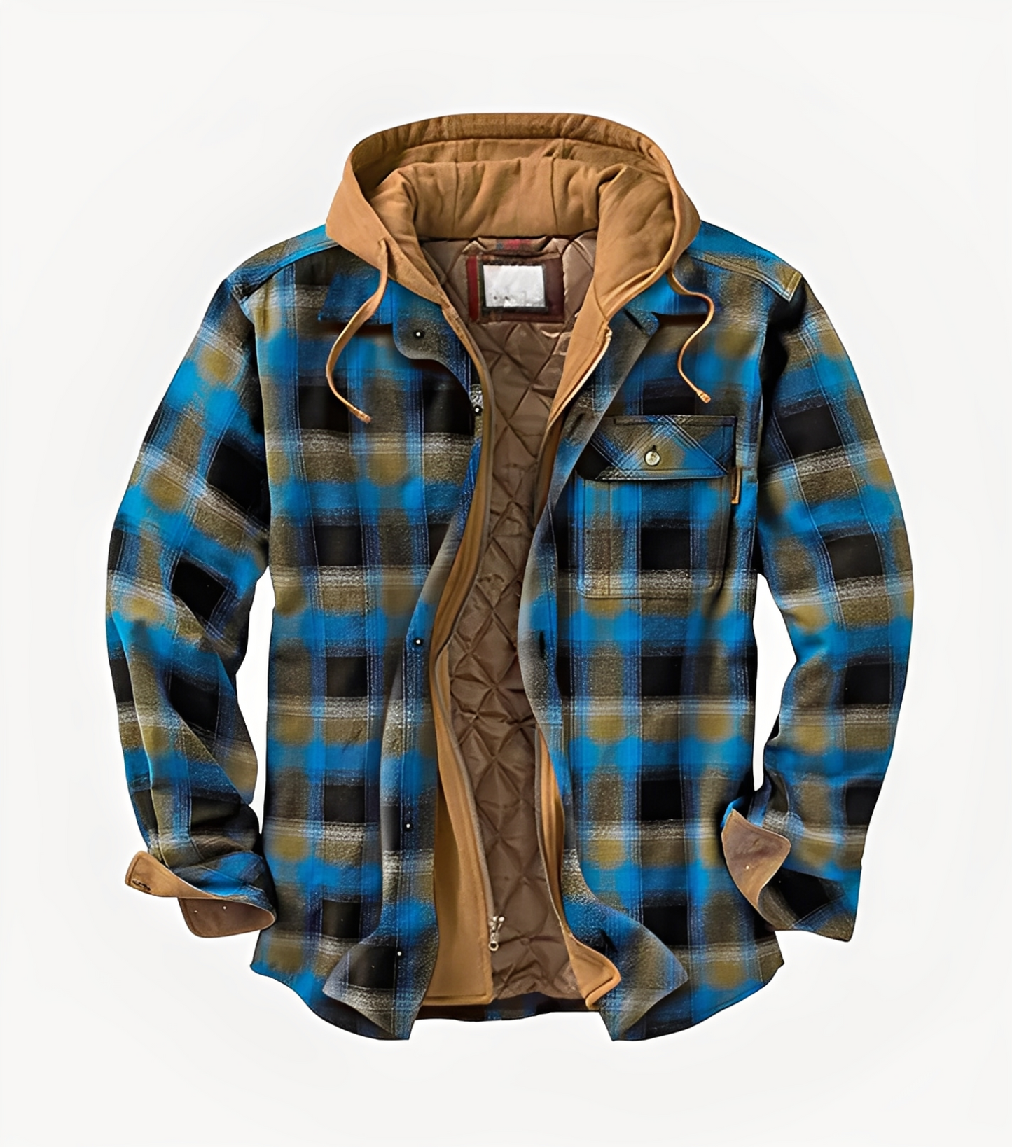 Reveur - Checked jacket with hood for men