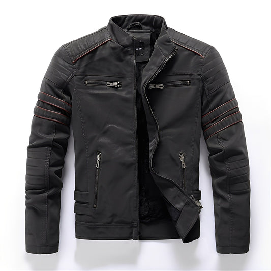 Dillan - Veste moto en cuir élégante pour hommes
