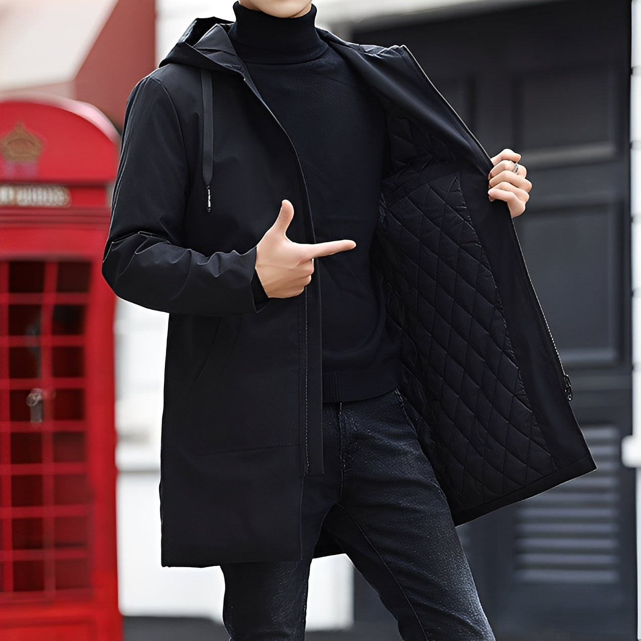 Derren - Veste légère et décontractée à capuche pour homme