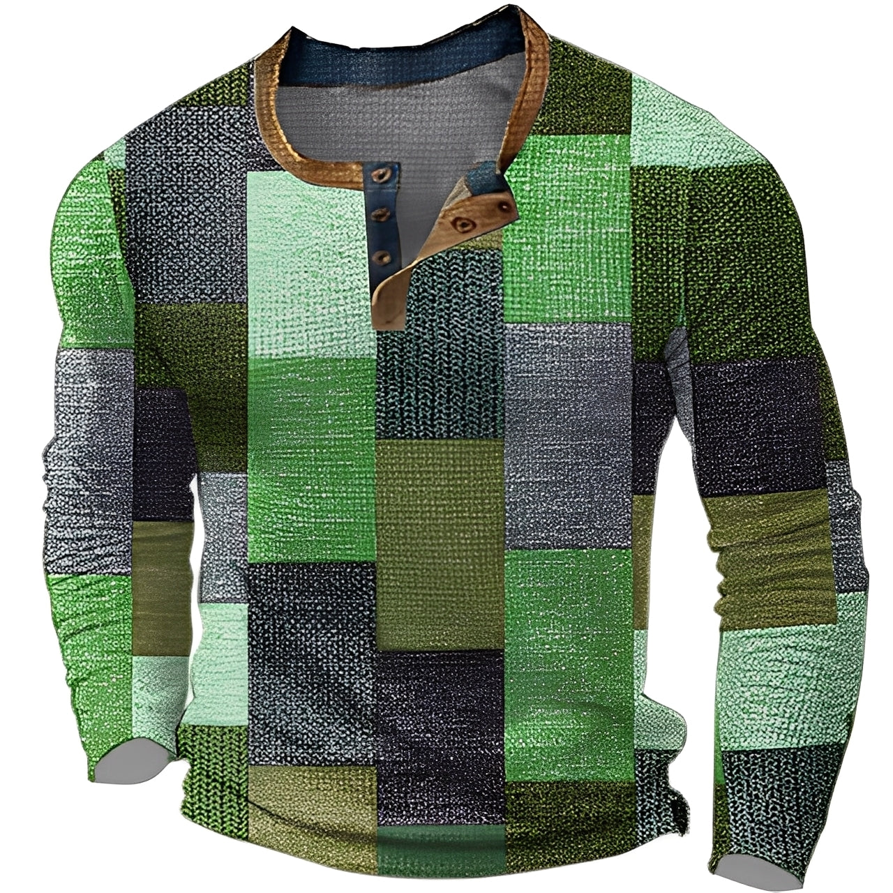 Brennan - Chemise homme relax à manches longues avec design