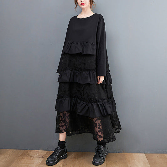 Lauryn - Robe bohème décontractée à volants pour femme