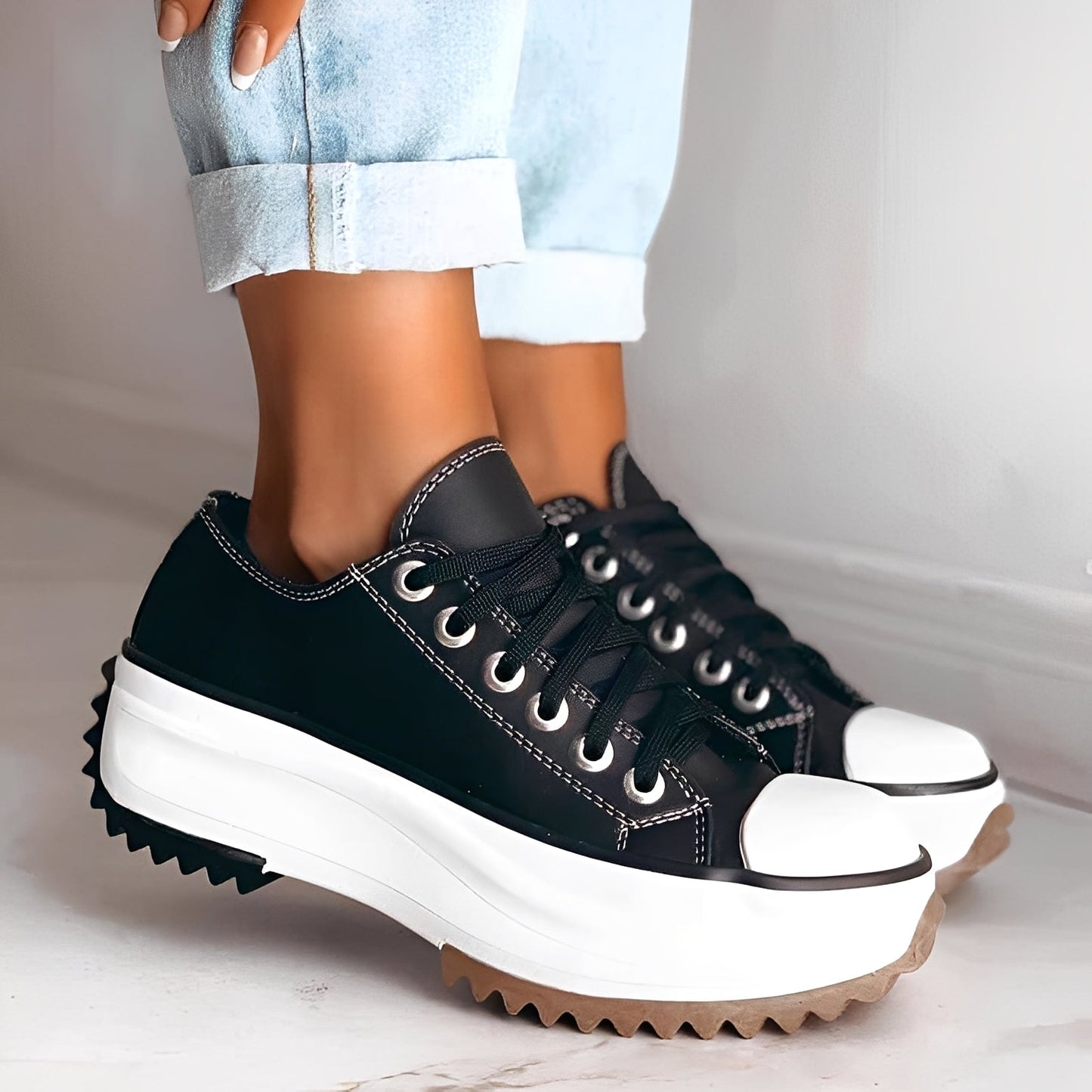 Lorayne - Chaussures de détente avec semelle épaisse pour femmes