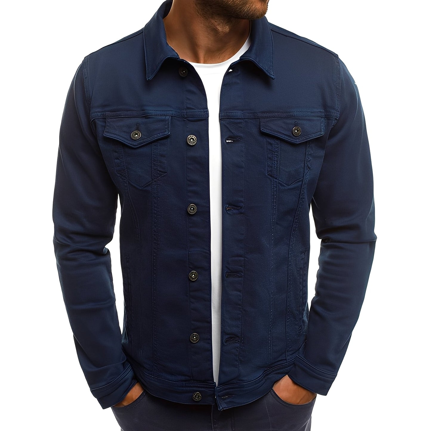 Steven - Veste en denim à la mode avec poches pour hommes