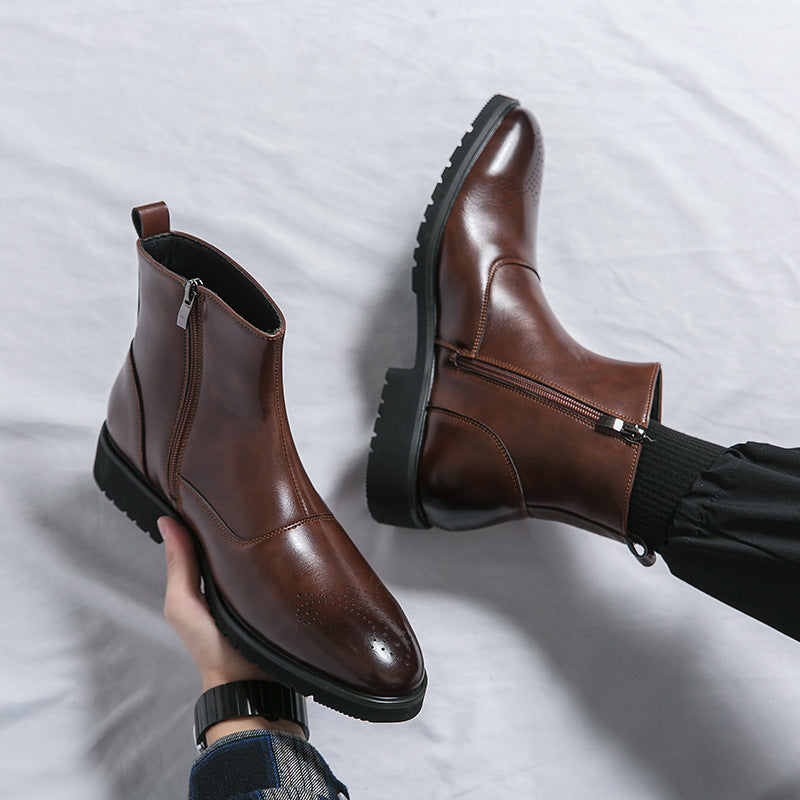 Kennith - Bottes Chelsea en cuir pour hommes, chic et décontractées
