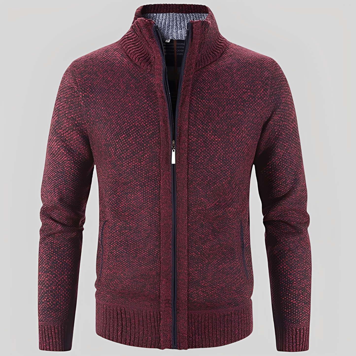 Kelvin - Cardigan Simple avec Fermeture Éclair pour Hommes