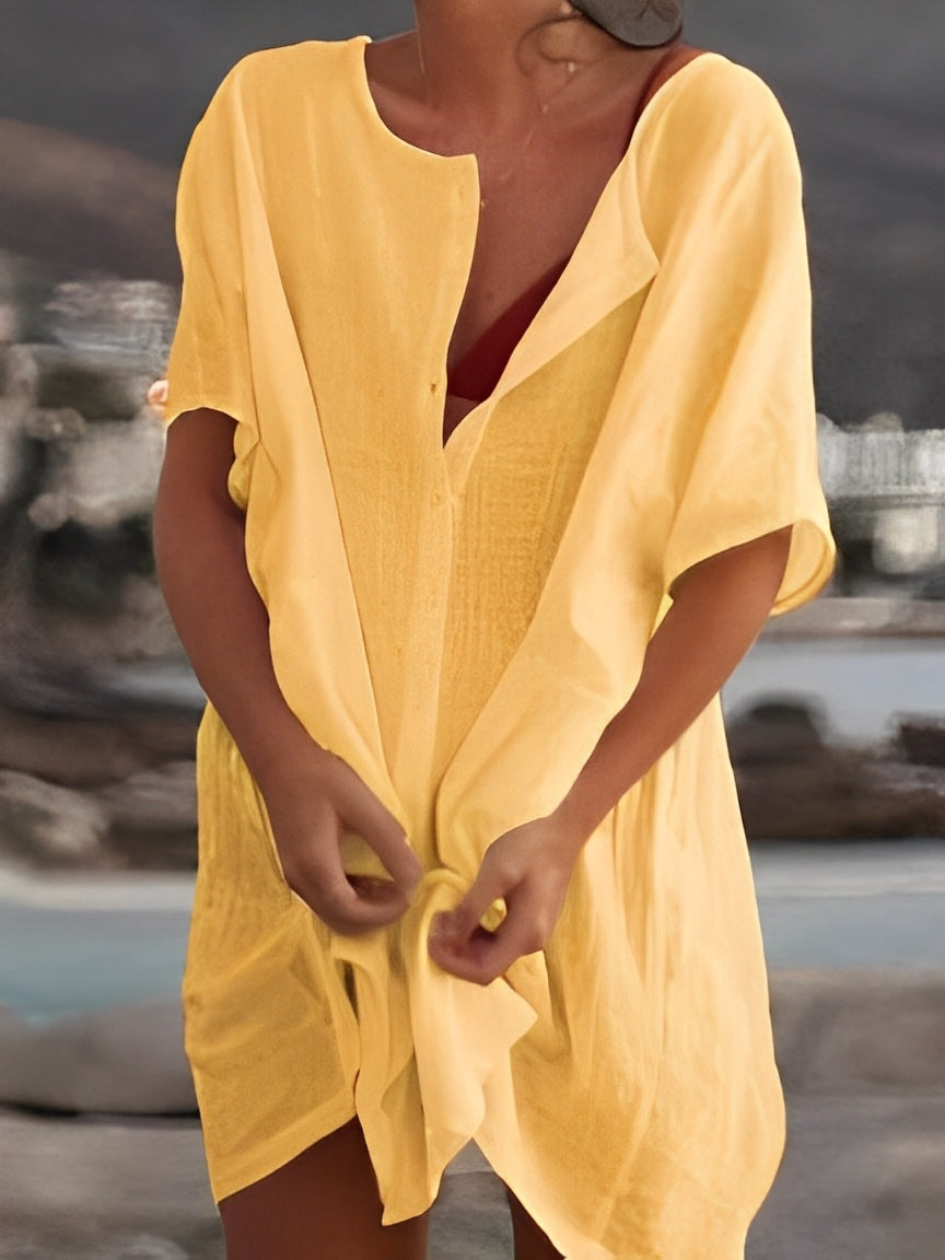 Viona - Robe en lin et coton pour femmes