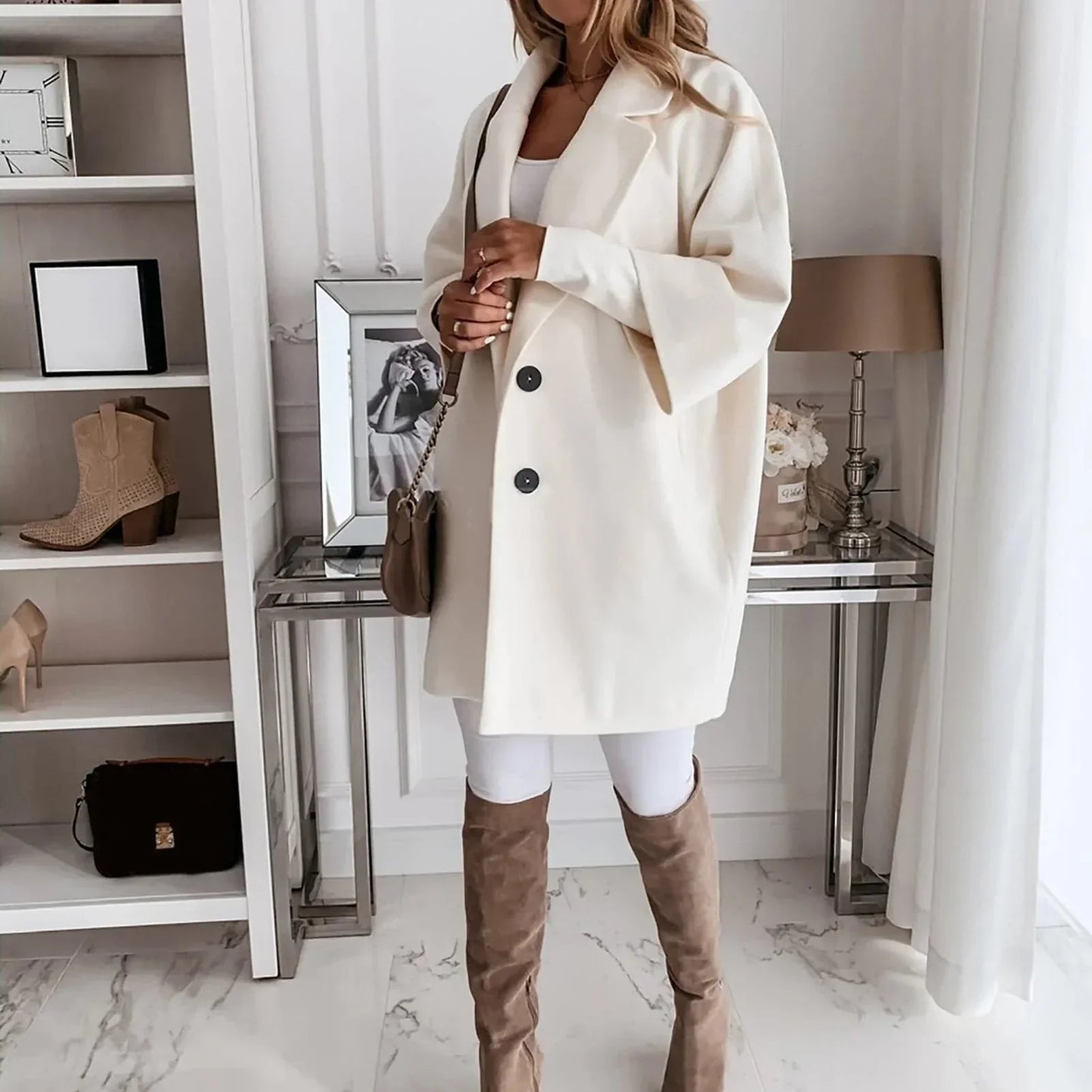 Lindsie - Veste décontractée avec boutons pour femmes