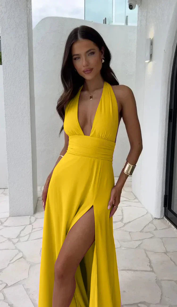 Madison – Robe avec grand col en V