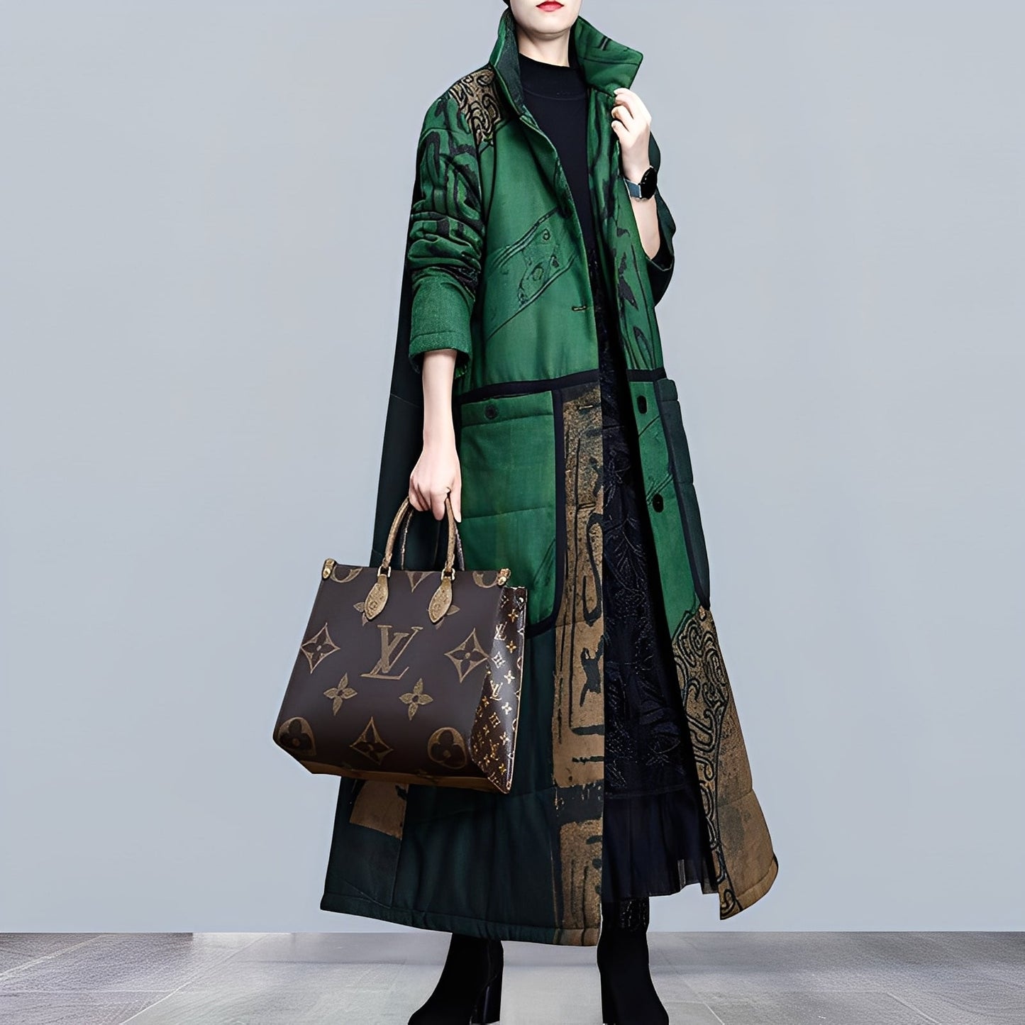 Ashlie - Manteau décontracté avec col haut pour femmes