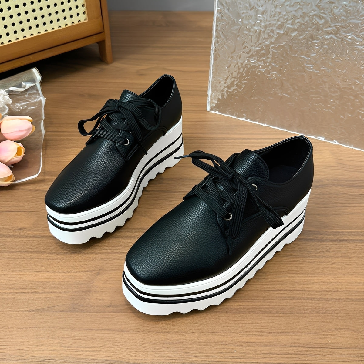 Joanne - Baskets à plateforme mode avec semelle épaisse pour femmes