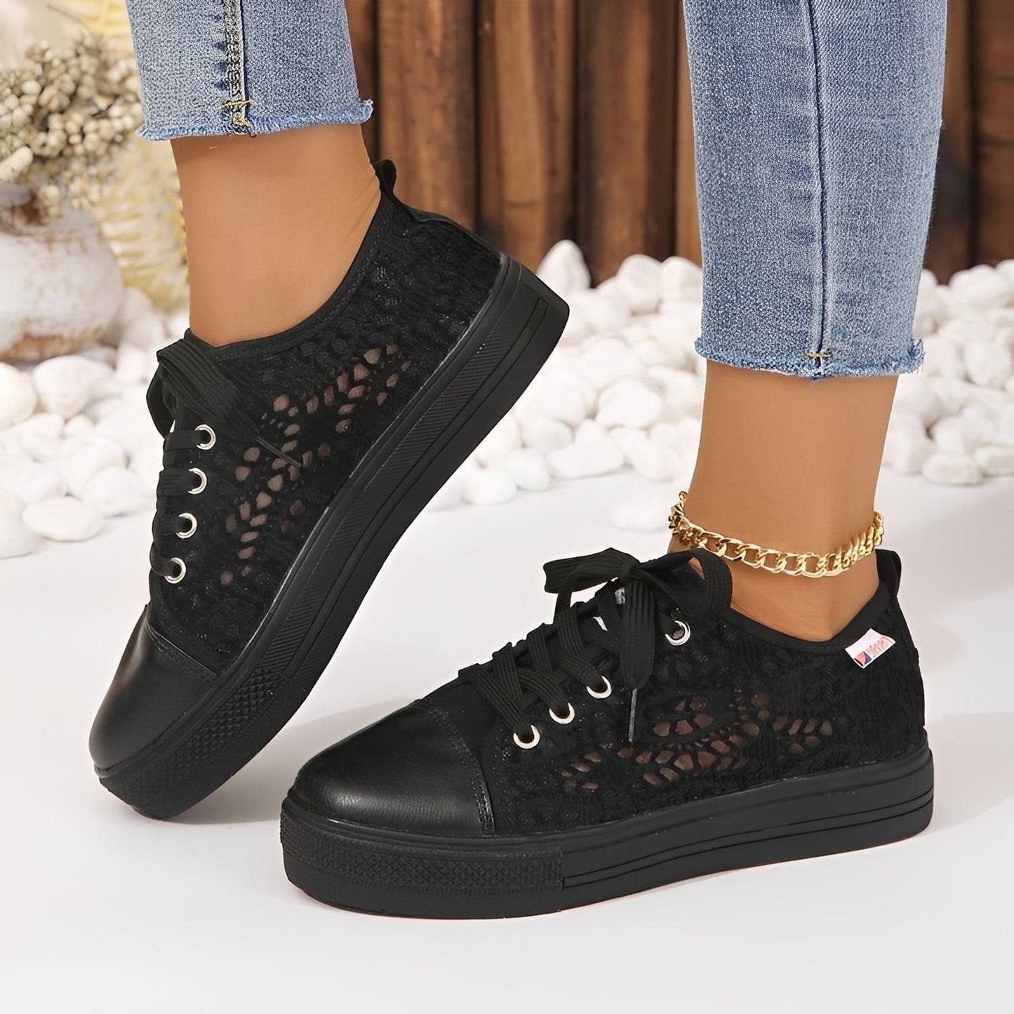 Jesse - Casual lace-up shoes with platform sole for women