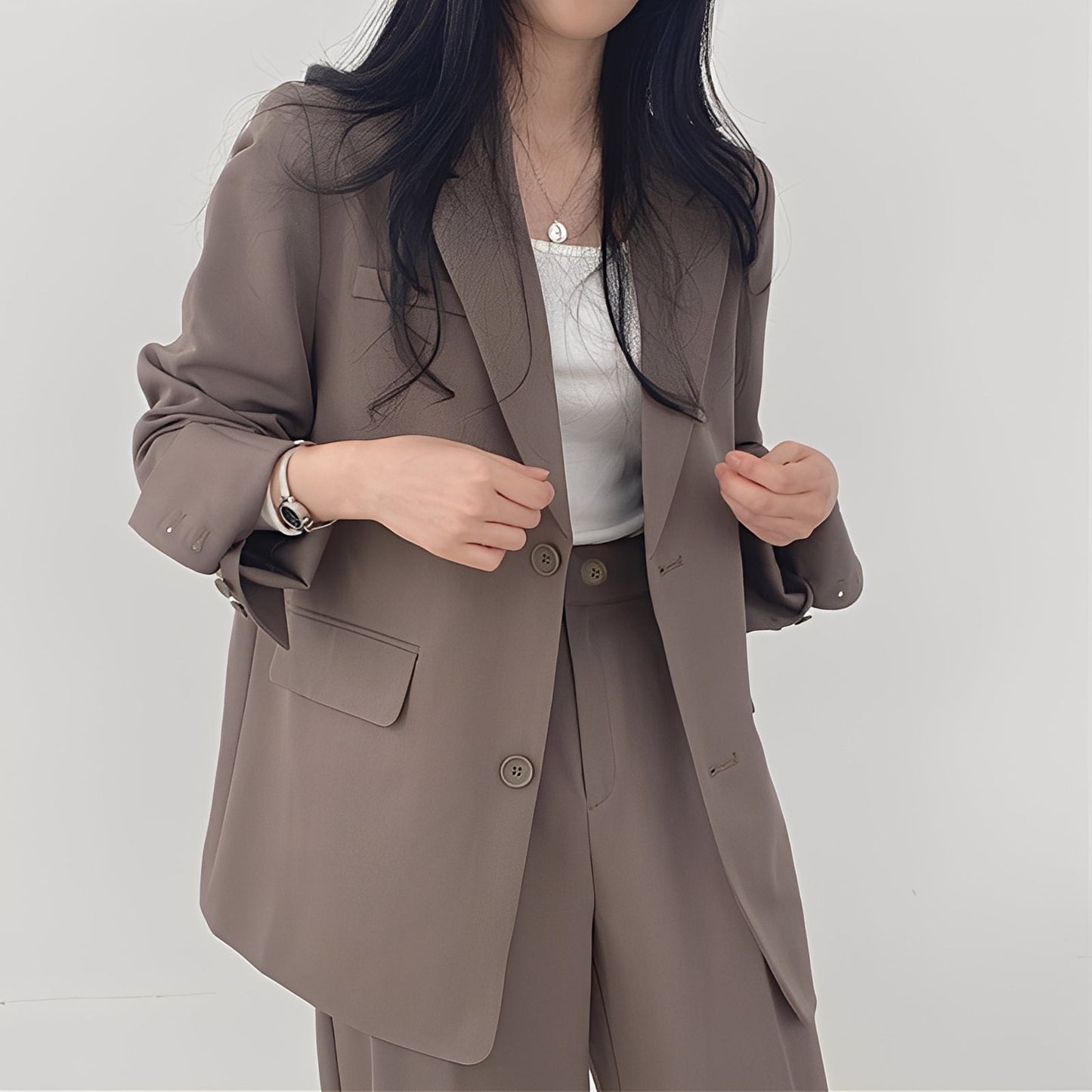 Alethea - Ensemble élégant avec blazer et pantalon décontracté pour femmes