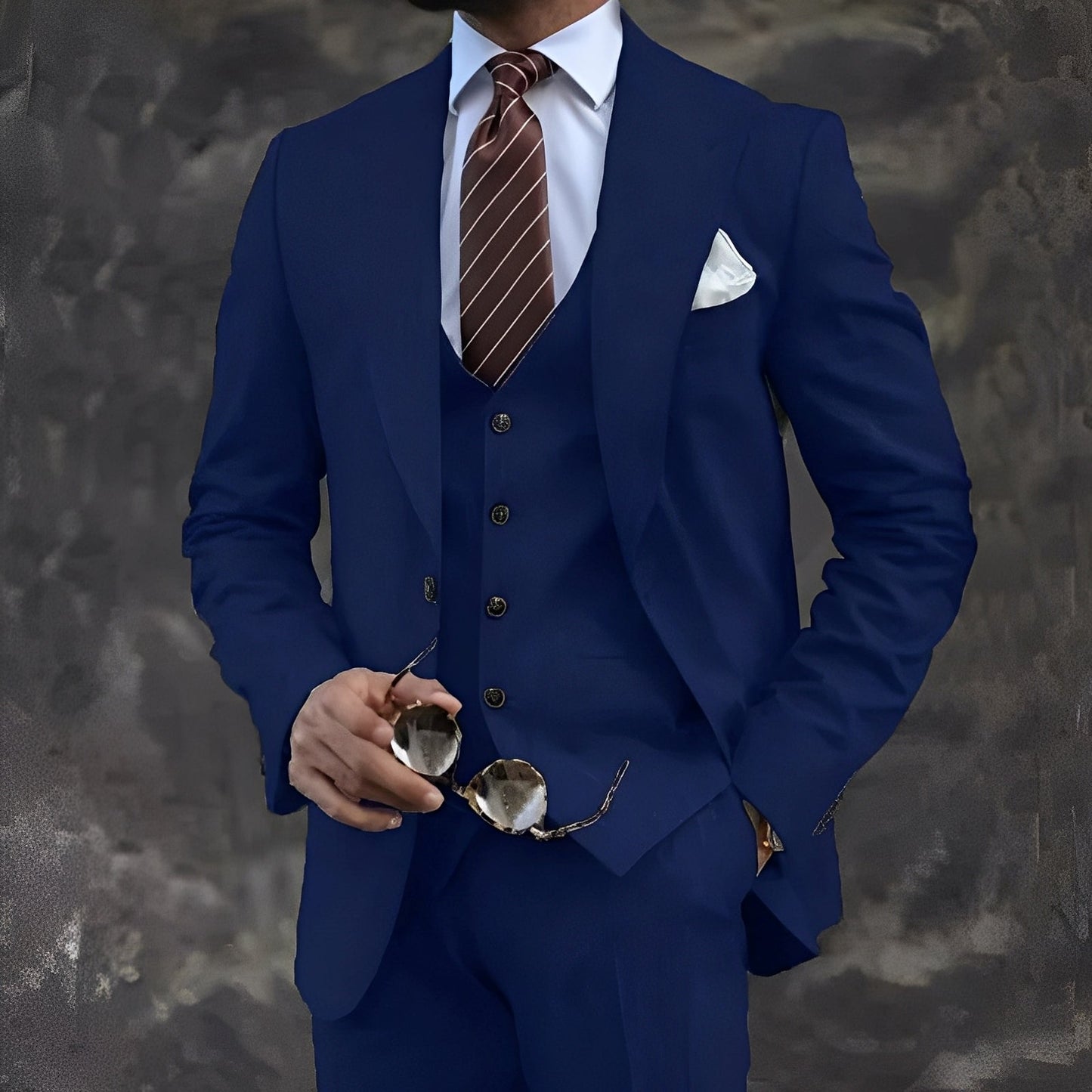 Cordell - Costume élégant et formel en trois pièces pour hommes