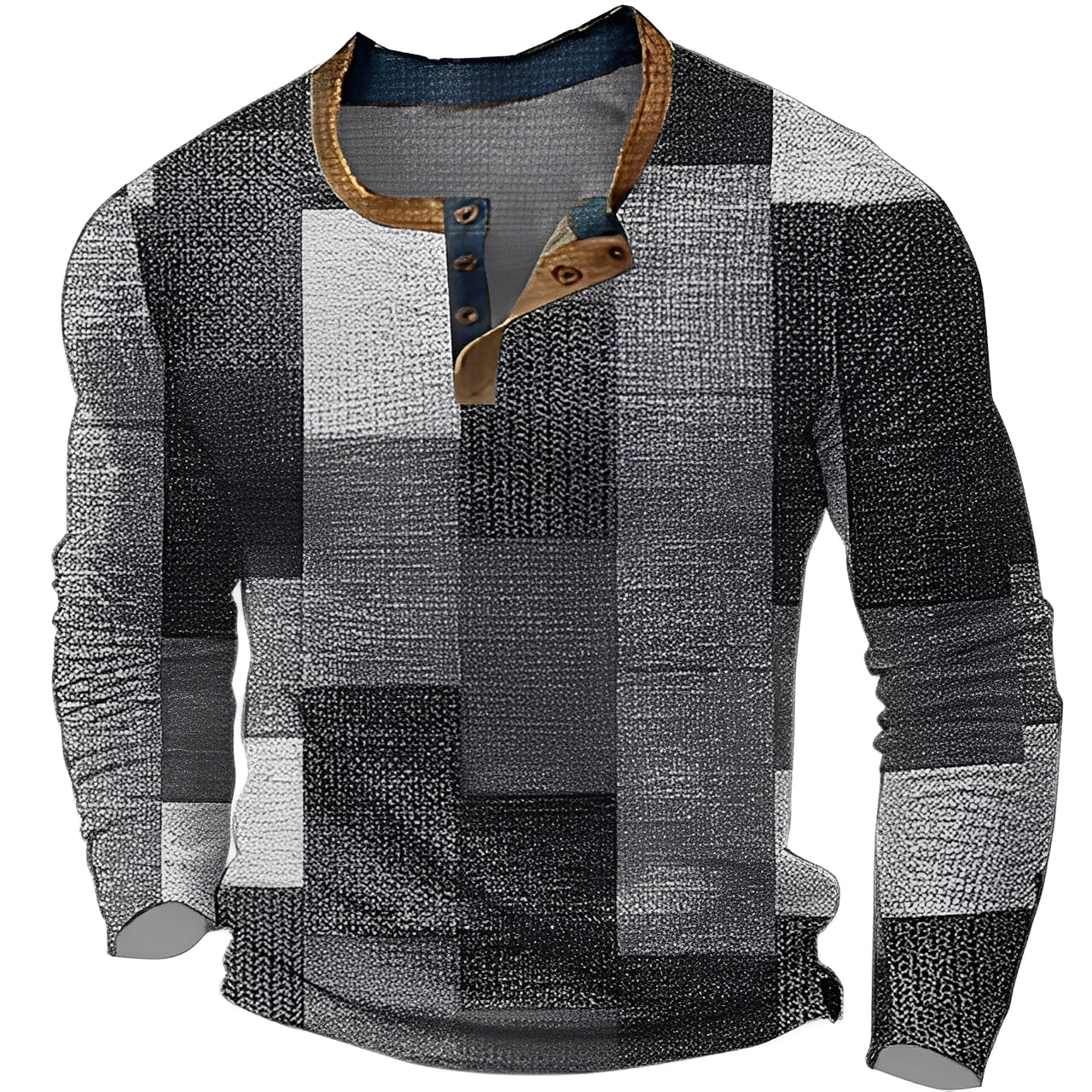 Brennan - Chemise homme relax à manches longues avec design