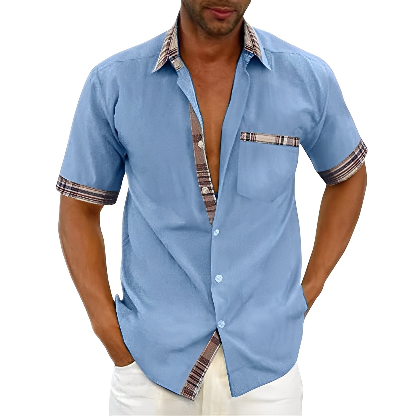 Marvin - Chemise Décontractée à Manches Courtes pour Hommes