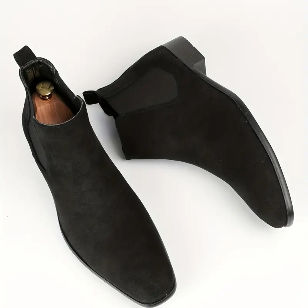 Dario – Bottines Chelsea en Cuir Véritable avec Petit Talon