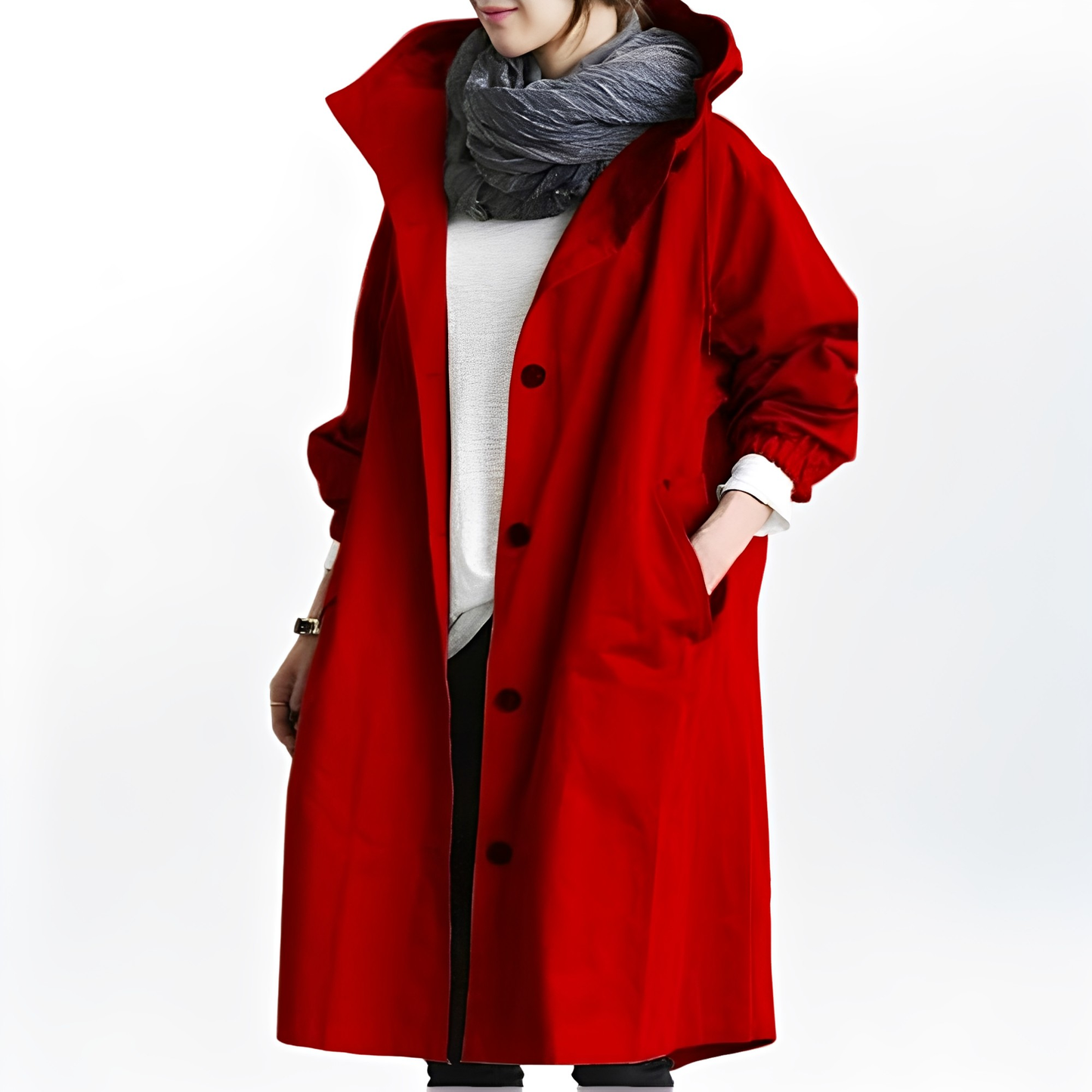Giselle - Veste Imperméable avec Capuche pour Femmes